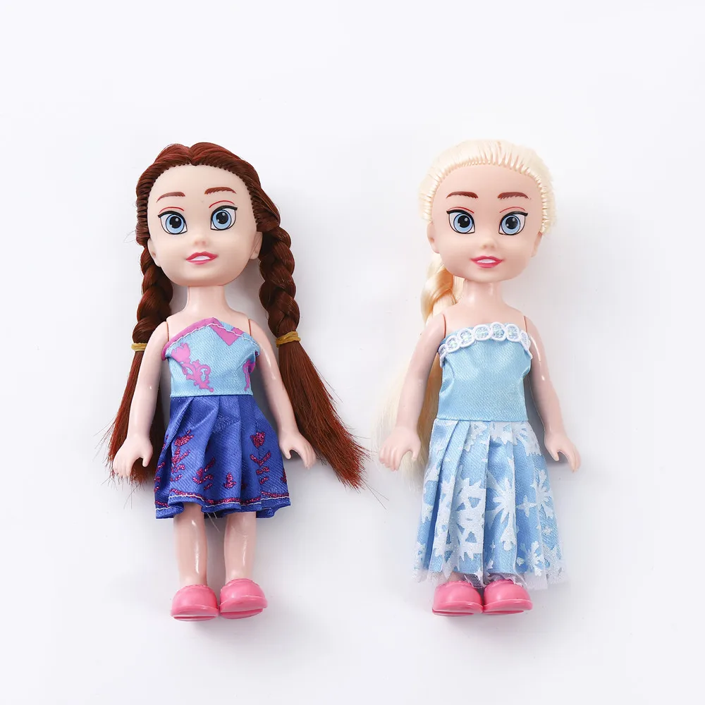 Muñecas de princesa elsa de 16cm para niñas, juguetes de Anna, Reina de la nieve, regalos de cumpleaños y Navidad para niños
