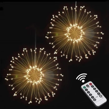

Hanging String Lights Firework Light Copper Wire Garland Fairy Light For Christmas Wedding Party Warm White 150Leds