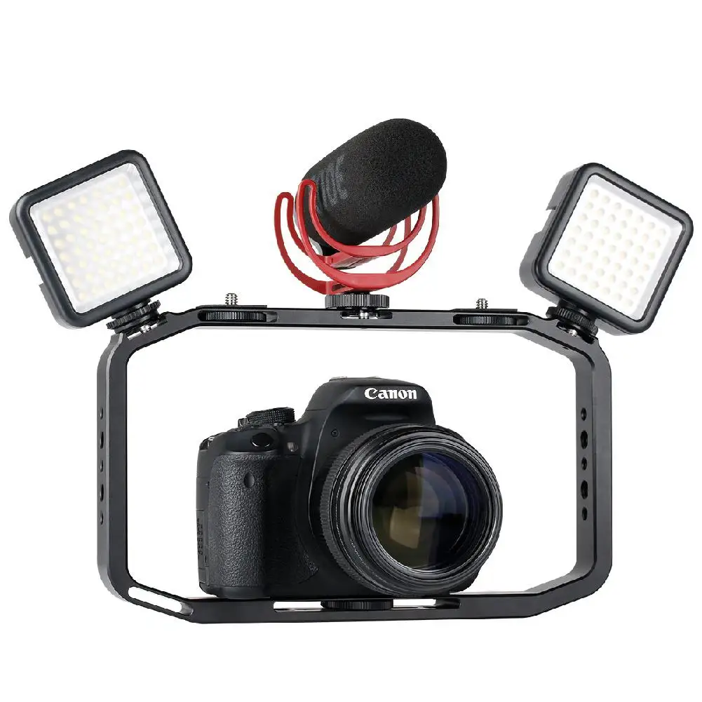 Телефонная клетка для съемки Canon Nikon iPhone Xs Max X 8 7 Gopro 5 6 7 ручная видео установка для DSLR камеры телефона R25