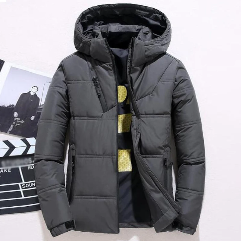 long black puffer jacket Down Jacket Male Winter Parkas Men White Duck Down Jacket Hooded Outdoor Autumn Thick Warm Padded Snow Casual Coats Outwear 4XL waterproof puffer jacket Down Jackets