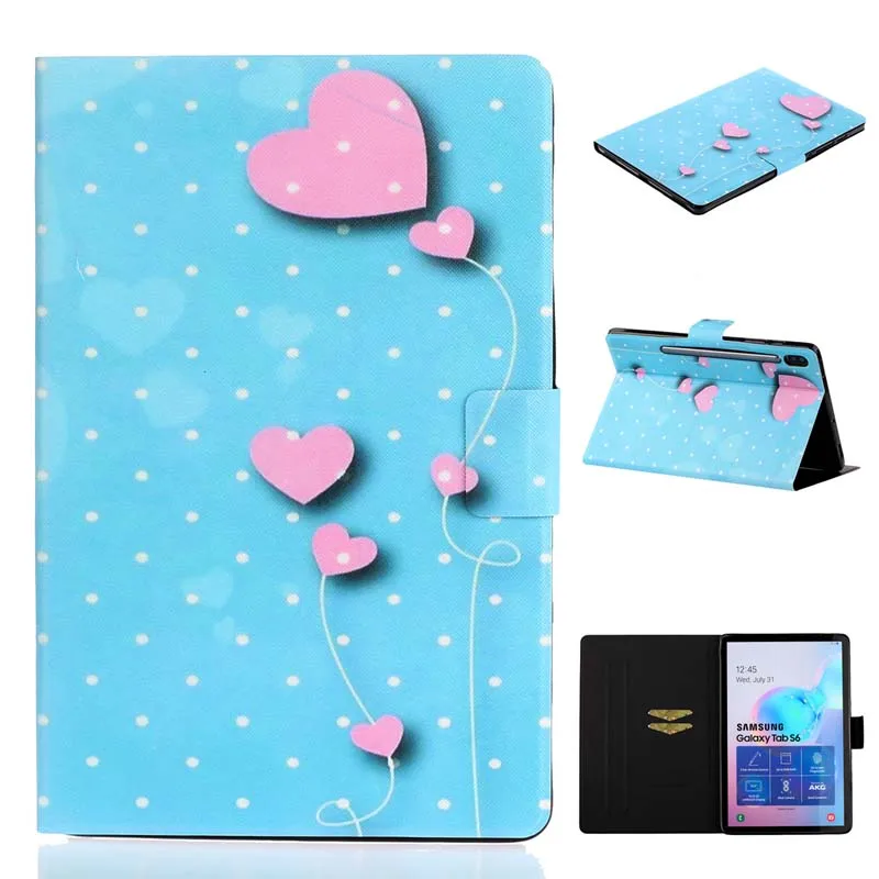 case Кожаный чехол для Samsung Galaxy Tab S6 SM-T860 SM-T865 магнит смарт-чехол для Galaxy Tab S6 10,5 T860 T865 авто чехол для сна - Цвет: case