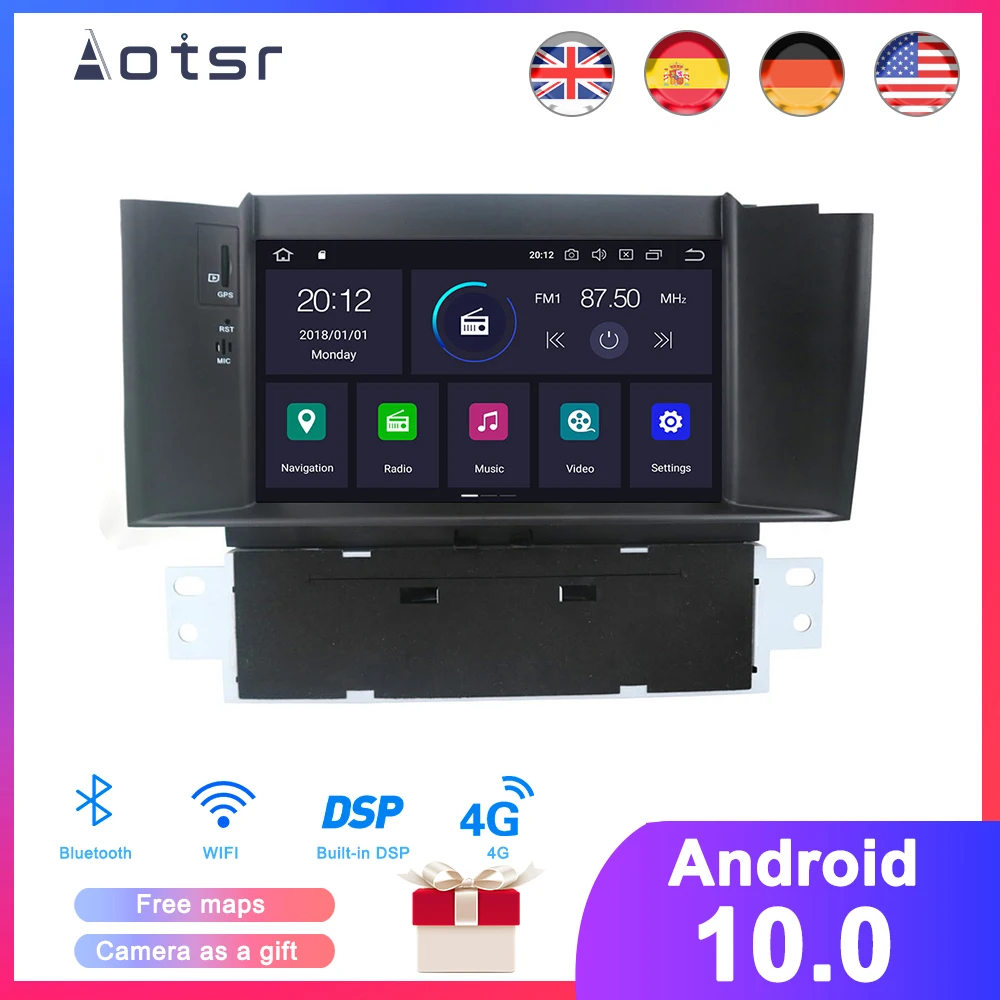 DSP Android 10,0 автомобильный gps-навигация, dvd-плеер для Citroen C4 C4L DS4 2012- авто стерео радио мультимедиа плеер головное устройство