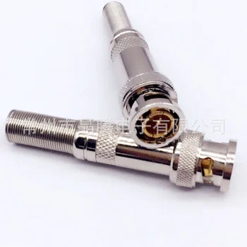 

BNC Male Q9 RF RG59 RG58 RG400 Cable Coaxial Connector Free-Soldering Less Twist Spring with copper needle Monitor Video CCTV