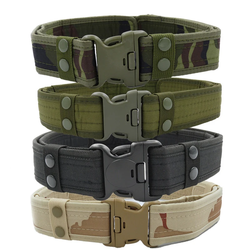 

Men`s Tactical Waist Belt Army Military Canvas Belt Adjustable Combat Belt Man Quick Release with Plastic Buckle Waistband