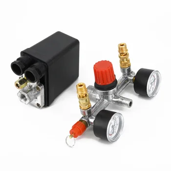 

Compressor Air Pressure Pump Gauge 175 Psi Control Manifold Switch Duty Valve H
