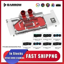 Barrow – carte graphique à couverture complète BS ZOXG3090 PA2, bloc d'eau pour GPU ZOTAC RTX 3090 3080 X GAMING, refroidisseur de GPU ARGB à couverture complète