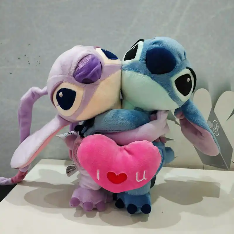 1 Par De Lilo Y Stitch De 20cm De Altura Pareja Con Corazon De