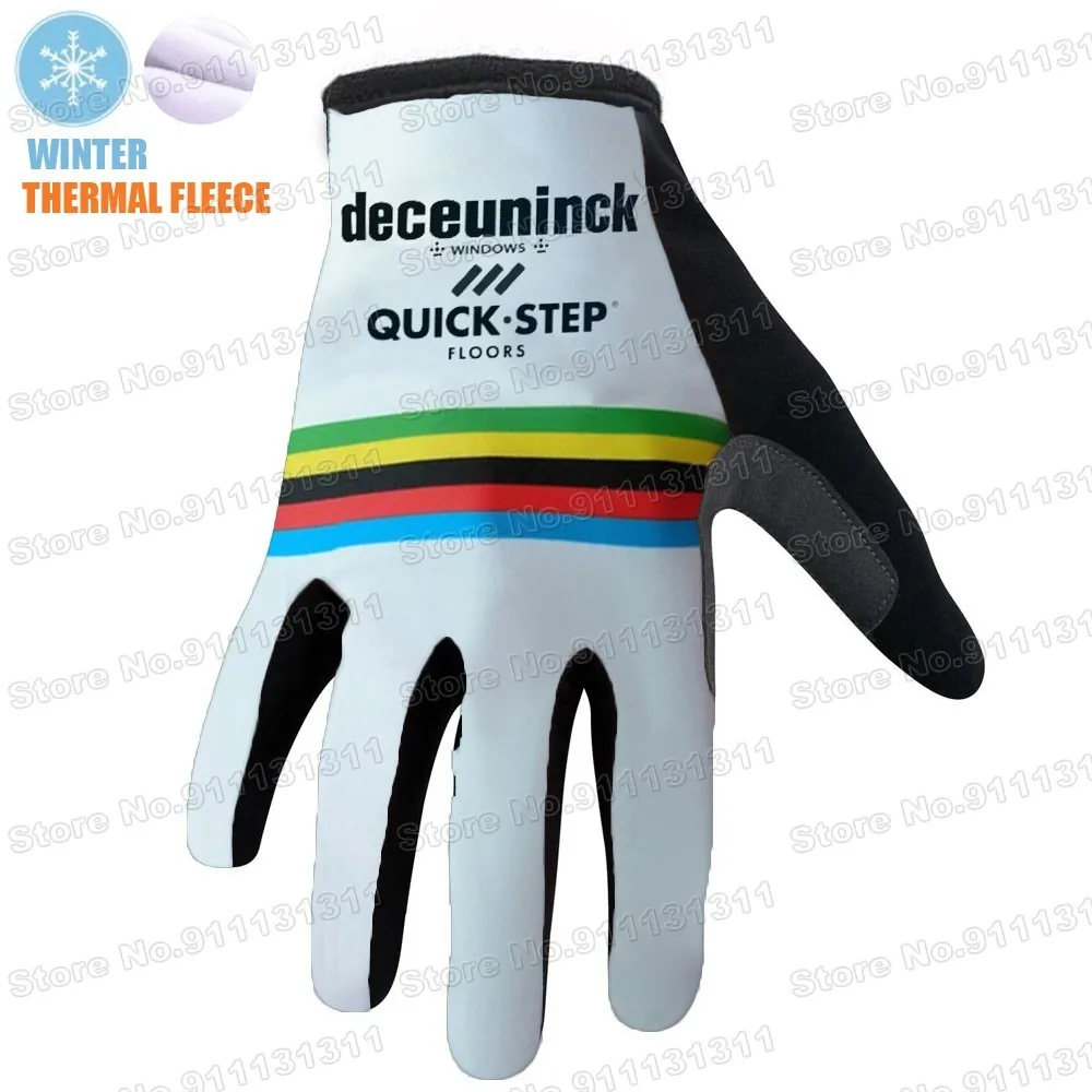 2022 World Champion Quick Step Cycling Gloves Winter Bicycle Jerseys Gel Half Finger Glove Guante Ciclismo Gant Cyclisme Maillot | Спорт и