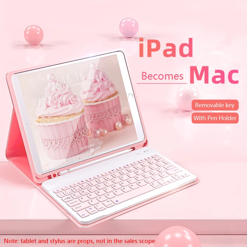 Чехол с Bluetooth клавиатурой для iPad Pro 11 2020 / 7 10 2 дюйма/Air 3 5 Обложка телефона 2018 2019 6 го