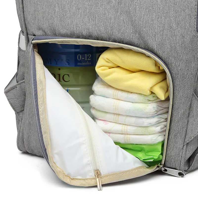 LEQUEEN USB Diaper Bag Baby Care Large Capacity Mom Backpack Mummy Maternity Wet Bag Waterproof Baby Pregnant Bag