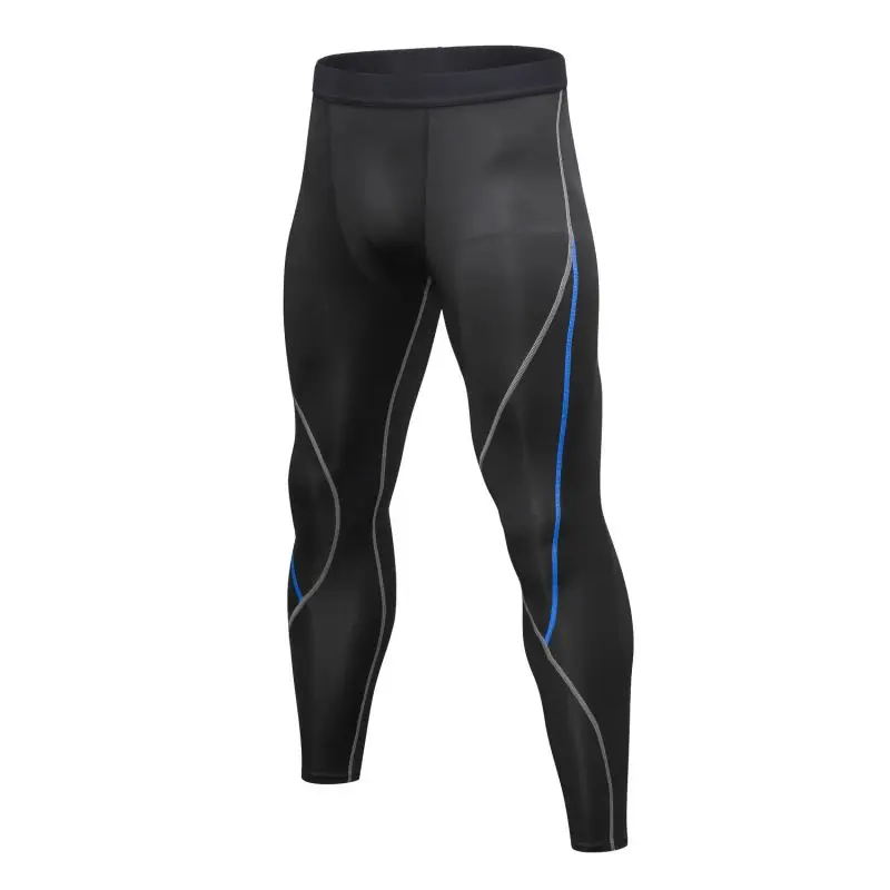 Новые мужские штаны для бега анти-пот эластичные быстросохнущие спортивные фитнес, тренажерный зал велосипедные колготки брюки - Цвет: L