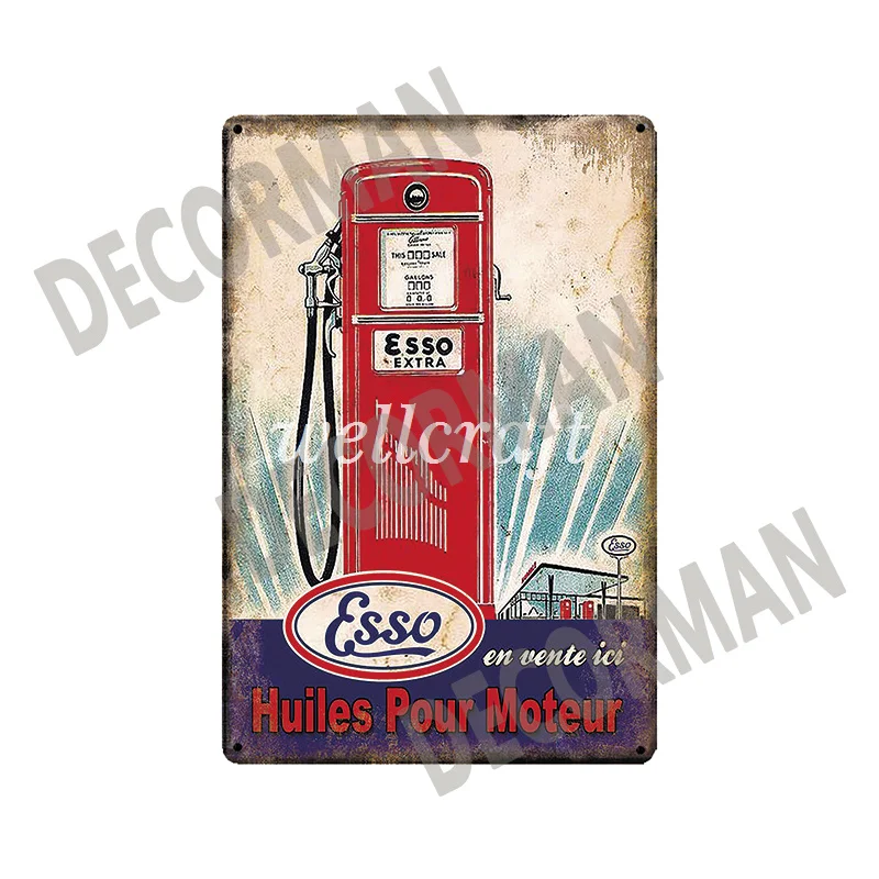 [WellCraft] Texaco STP Mopar BP Mobil машинное масло жестяные плакаты винтажная металлическая живопись на заказ клуб Декор LTA-1705 - Цвет: GXP-204