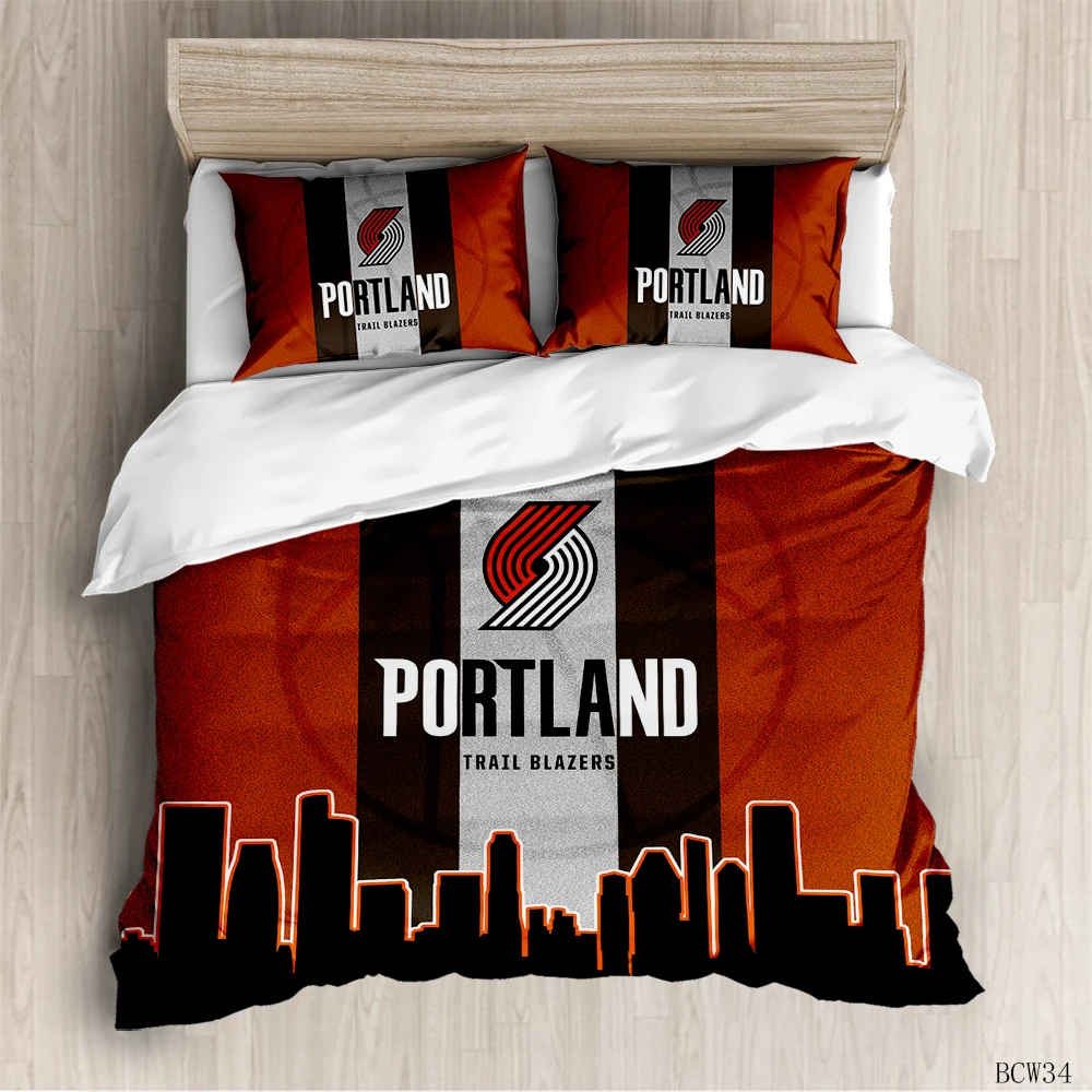 

Portland Duvet Sheet Basketball Fans Collection Icon Commemorative Bed Linens for Kids Gift and Boyfriend or Son Surprise Item