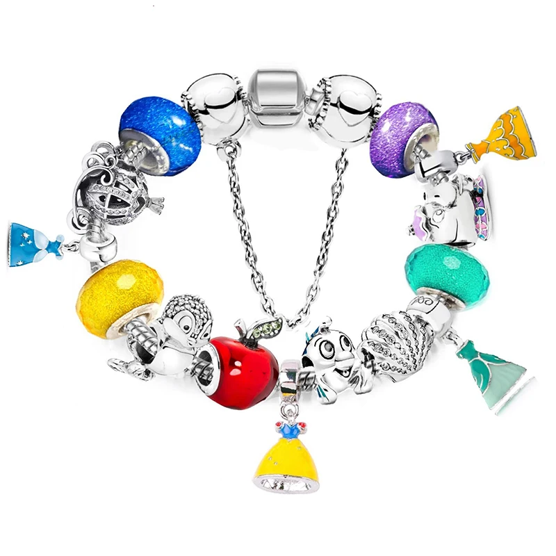 Мультяшные стильные браслеты с юбкой бусы принцессы браслеты дружбы подходят к оригинальным тонким браслетам детский подарок для женщин