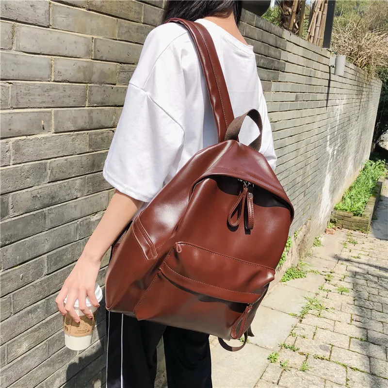 Модный женский рюкзак в консервативном стиле, кожаная школьная сумка, рюкзаки для подростков, девочек, Большой Вместительный рюкзак из искусственной кожи для путешествий, Sac A dos