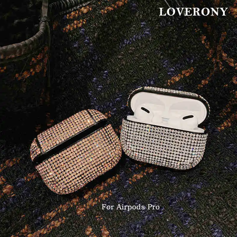 LOVERONY Алмазный блестящий чехол для AirPods Pro Bluetooth наушники защитный роскошный Apple