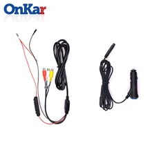 

ONKAR Car Android Headrest Monitor Power Cable Plug and Play 8 Pin With AUX In 2 in 1 Cigarette Lighter Power Cable