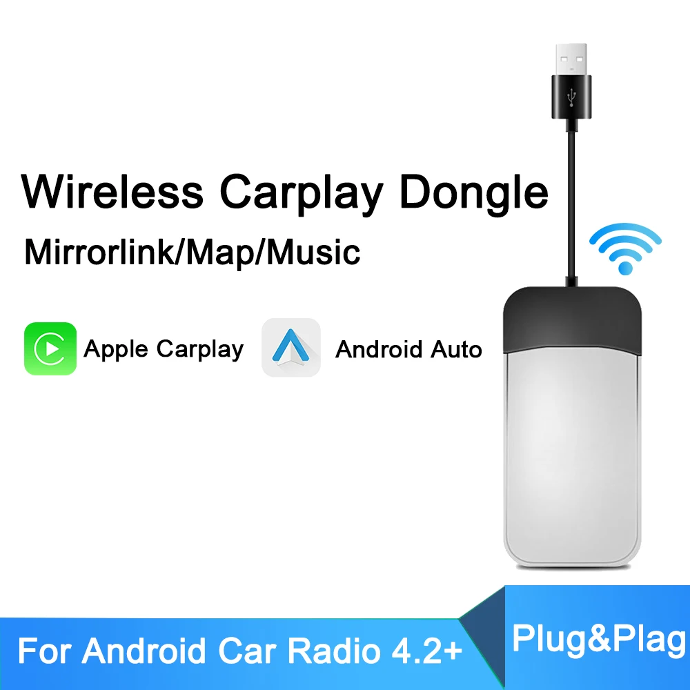 

Wireless Apple Carplay Android Auto Mirror Link Plug and play Carplay USB Dongle Android Navigation Player Car Play TV ios13