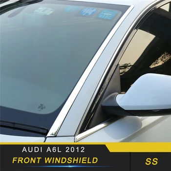 

For Audi A6 C7 2011-2019 Car Styling Front Windshield Windscreen Cover Frame Trim Sticker Chrome Exterior Accessories