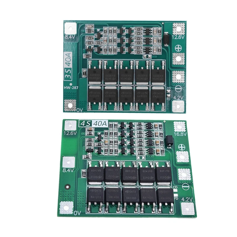 3S 40A 18650 литий ионный аккумулятор зарядное устройство Защитная плата Pcb Bms для