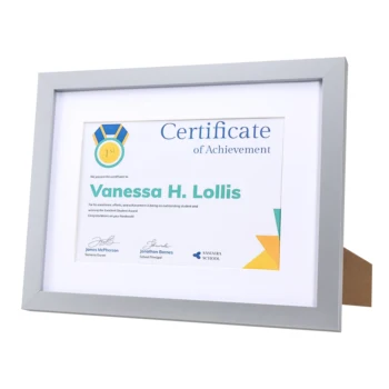 

Document Grey Frame for 11x14 Inch Certificate Photo Artwork Achievements and Degree Wall Tabletop Frames Set