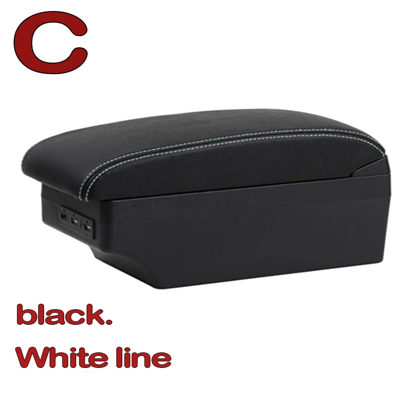 Для Kia Picanto подлокотник коробка Picanto3X-Line Универсальный центральный автомобильный подлокотник для хранения коробка модификации аксессуары - Название цвета: C004
