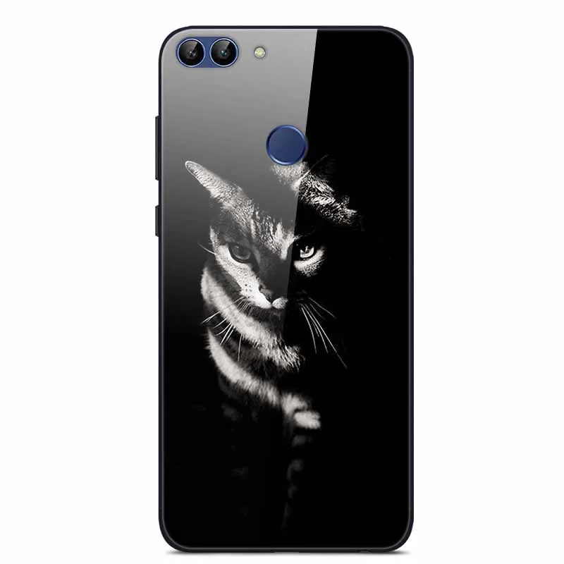 20 Чехол из закаленного стекла для Coque huawei P Smart, мягкий бампер, 3D печать, Funda для huawei P Smart, FIG-LX1 чехол для телефона - Цвет: 20