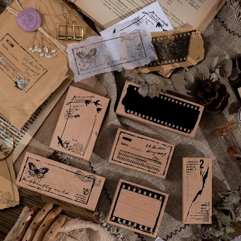 

Vintage Film Frame Swallow Letters Decoration Stamp Wooden Rubber Stamps For Scrapbooking Stationery DIY Craft Standard Stamp