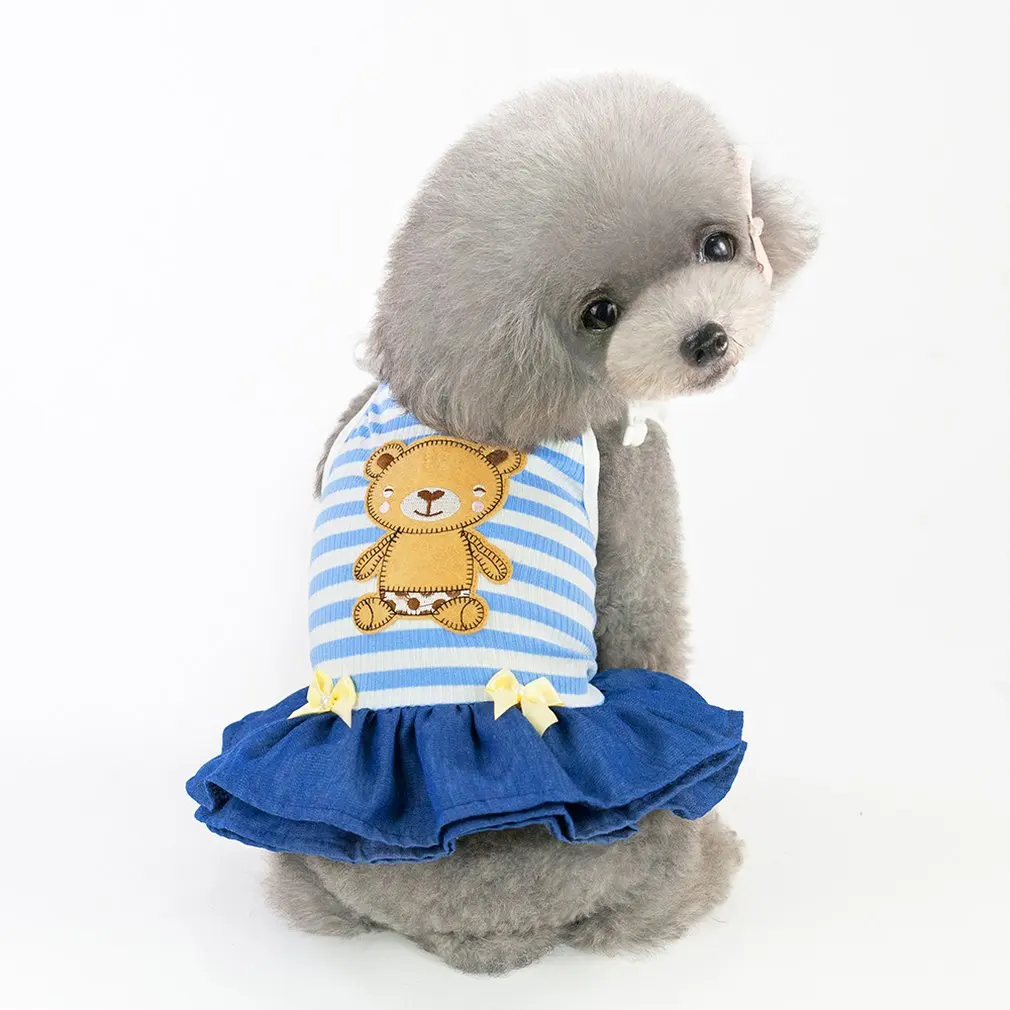 Summer Pet Bear Clothing Pet Clothes Dog Clothes Pet Skirt Dog Clothing Spring And Summer 19 Bears Dress