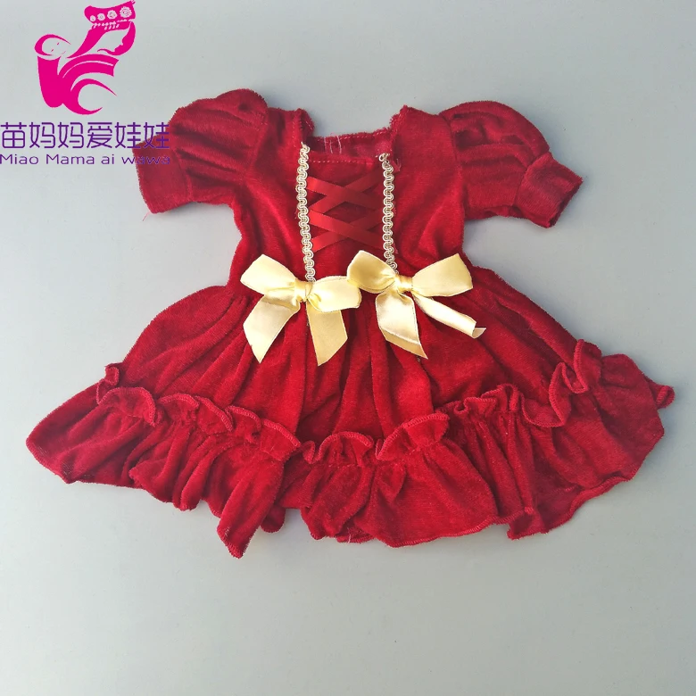 Кукла наряд подходит для 40 см детская кукла одежда платье красное зимнее меховое платье для 18 дюймов Кукла Принцесса платье подарок для ребенка - Цвет: 10