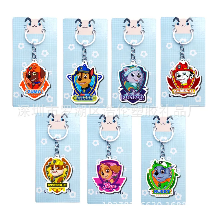 7 шт. Paw patrol акриловые милые аниме из мультфильмов брелок Подарочный Брелок для ключей Детская сумка кулон подарок на день рождения 30Y