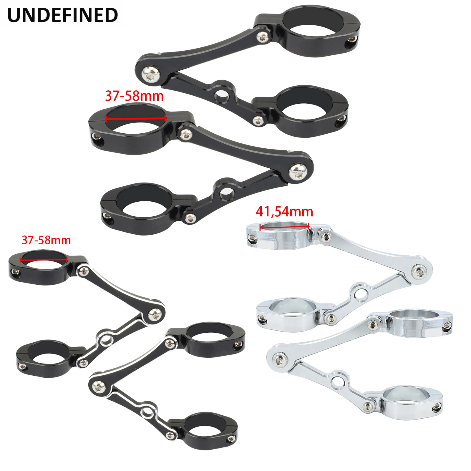 Universal Motorcycle Headlight Bracket - 50-54mm Fork Tube Clamp, CNC Black Aluminum For Harley, Honda, Yamaha, Etc. - View #11