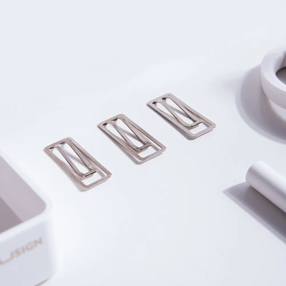 Xiaomi крепкий металлический зажим для бумаги 20 шт. канцелярские прозрачные зажимы для переплета для билетов буквенный зажим для бумаги канцелярские товары простая классификация