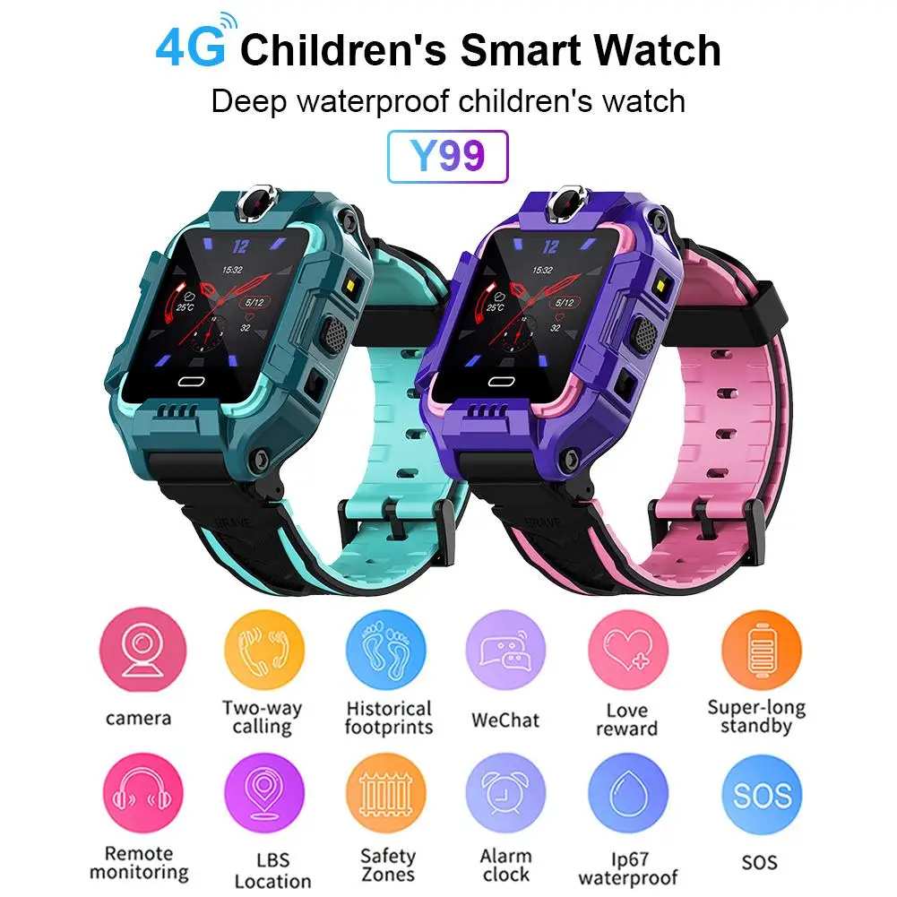Smart Watch Kids 4G Wifi GPS Tracker 4G Watch Phone Video Call Waterproof Kids Smart Watch Smart Watch For Child Clock PK #M2