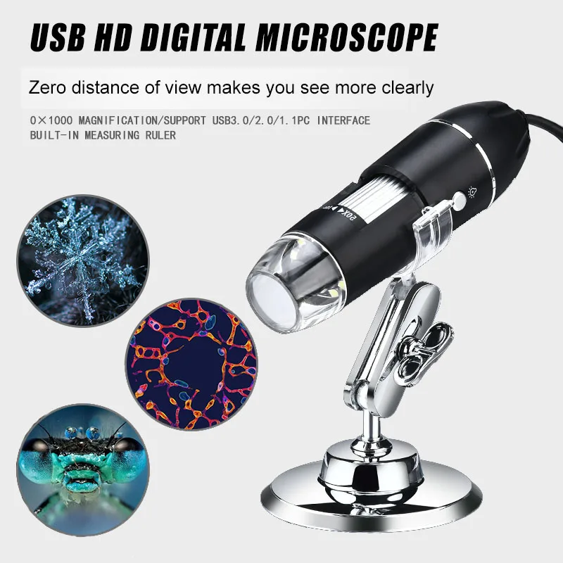 1600X USB Цифровые микроскопы электронный микроскоп Камера эндоскоп 8 СВЕТОДИОДНЫЙ