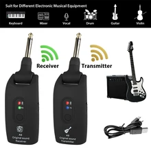 

Wireless Guitar System A9 UHF 2.4GHz Rechargeable Electric Guitar Transmitter Receiver 4 Channels USB Electric Guitar Bass Tool
