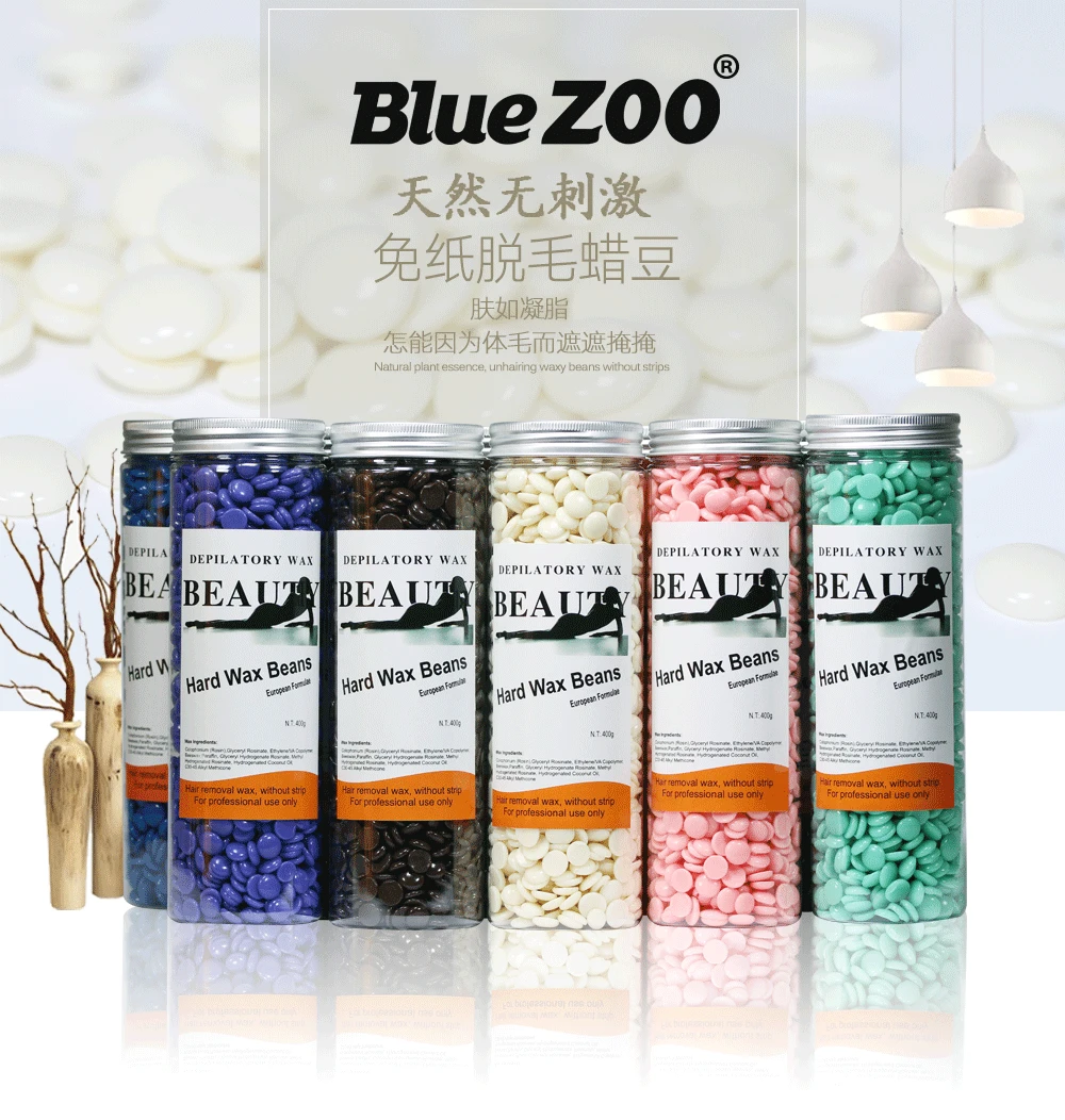 

400g Women's Depilatory Hot Film Hard Wax Pellet Waxing Bikini No Strip Hair Removal Bean
