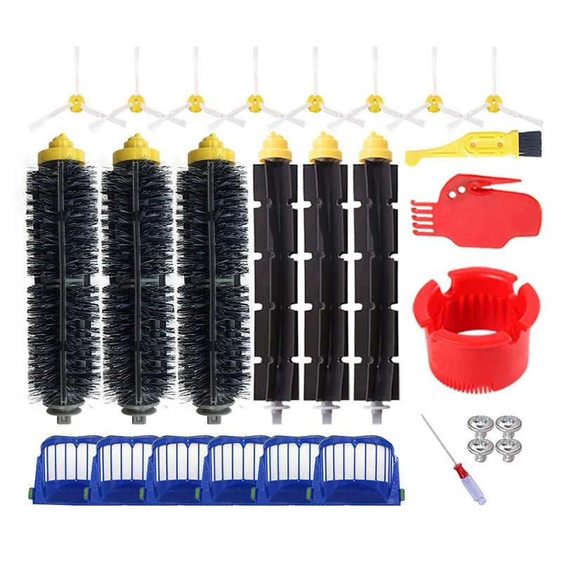 28PCS Brush Filter for IRobot Roomba 600 610 620 625 630 650 660 680 690 Series Robot Vacuum Cleaner Spare Parts | Дом и сад