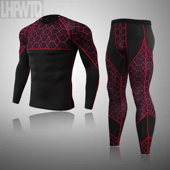 

new Winter Thermal Underwear set Men Long Johns Men Rashgard Shirt+pants Sets Warm Compression Underwear Thermo Men legging