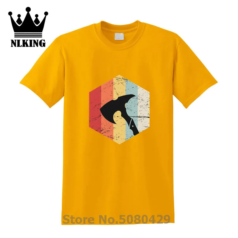 

Hipster Mountain climbing Birthday Gift Retro Style Viking Axe Icon shirt men time travel Short Sleeve Summer T-Shirt Tops Tees