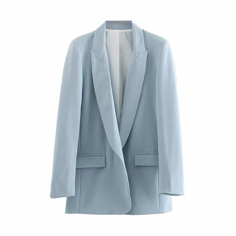 

03oz7-9225 Europe And America WOMEN'S Dress 2019 Autumn New Products Mid-length Pocket-Accent Suit Jacket