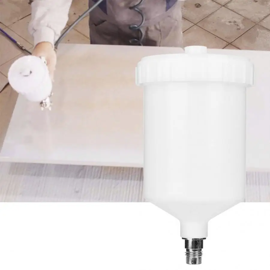 600 мл Краскораспылитель горшок пластиковая воздушная гравитационная подача краски Топ чашка Мужская резьба гравитационная подача краски чашка