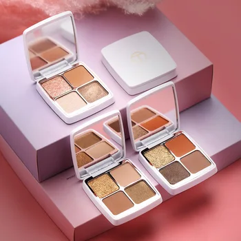 

Pudaier Eye Shadow Palette 4 Color Painted Cosmetics Pearlescent Matte Innovative Eyeshadow Pallete Long Lasting Waterproof