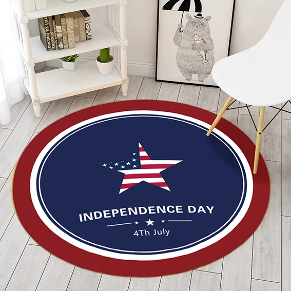 Round carpet computer chair swivel chair cushion hanging basket rattan chair mat Nordic wind living room bedroom round blanket - Цвет: 20