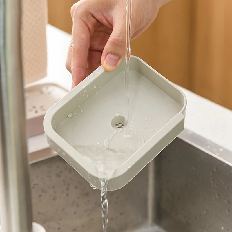 Multifunction Soap Pump Dispenser Cleaning Liquid Container Sponge Holder Dishcloth Towel Rag Hanger Drain Organizer