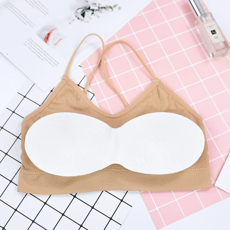 Sport Cropped Top Bra Push Up Running Yoga Bra Cotton Stripe Sport Tops For Women Gym Wear Solid Fitness Bra Women Sportswear