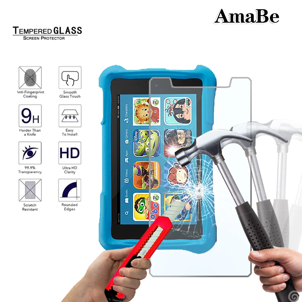 Защитное стекло закаленное премиум класса для Amazon Kindle Fire 7/Kindle 8 дюймов|Защитные