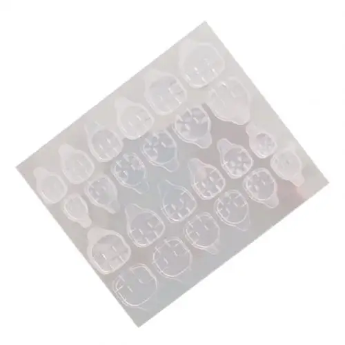 24Pcs Double Sided Adhesive Glue Tapes Nail Art Tabs Clear Manicure for Fake Tip False Nails Make up Supplies - Цвет: Opening