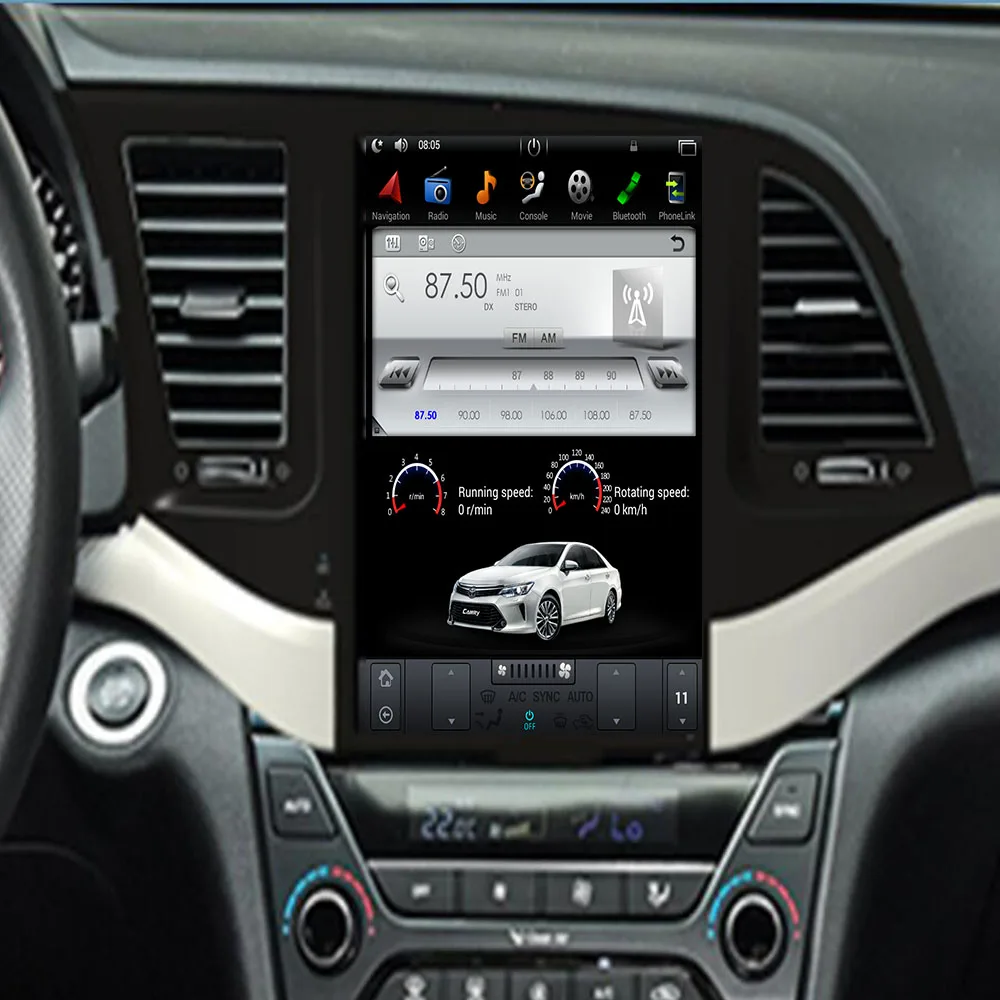 Вертикальный автомобильный dvd-проигрыватель Tesla Android 7 1 9 0 10 4 дюйма для Hyundai ELANTRA