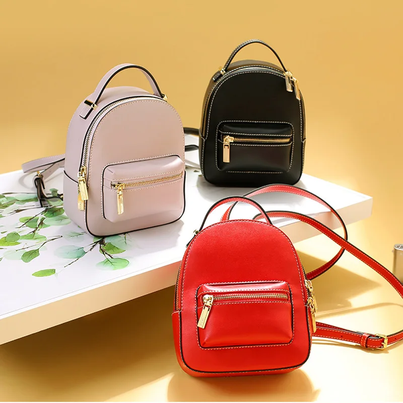 Bag 2019 Nieuwe Stijl WOMEN'S Bag Lederen Rugzak vrouwen Rugzak Zacht Lederen Casual Winkelen Mini Student Rugzak Bag 2019 Nieuwe Stijl WOMEN'S Bag Lederen Rugzak vrouwen Rugzak Zacht Lederen Casual Winkelen Mini Student Rugzak